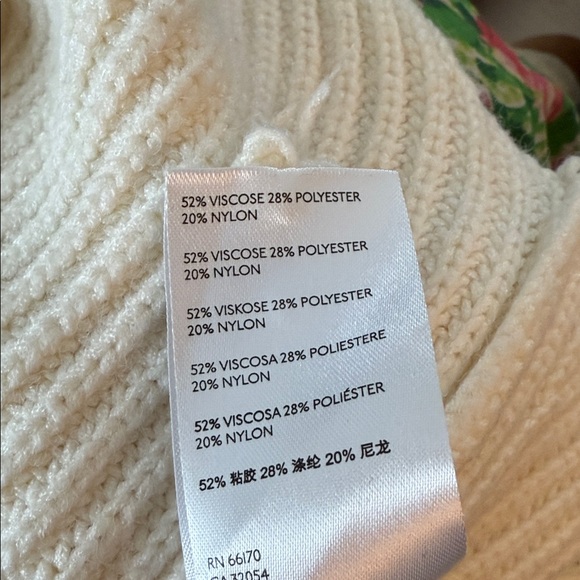 ANTHROPOLOGIE Alexa split Women's Ivory Sleeveless Ribbed Tunic Sweater L Cream - Picture 6 of 6